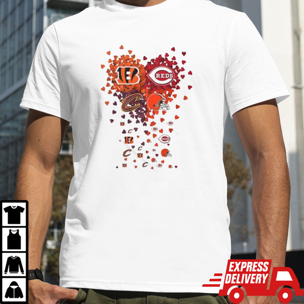 Heart Cincinnati Sports Teams Logo Shirt