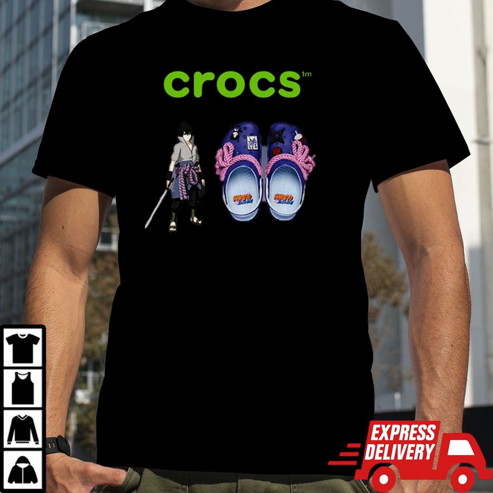 Naruto X Crocs Clog Sasuke Releasing June 6th 2024 Unisex T-Shirt