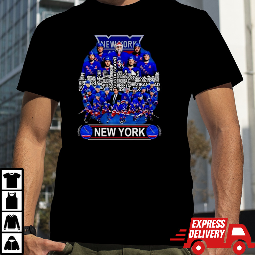 New York Rangers Skyline Players Name 2024 Playoffs shirt