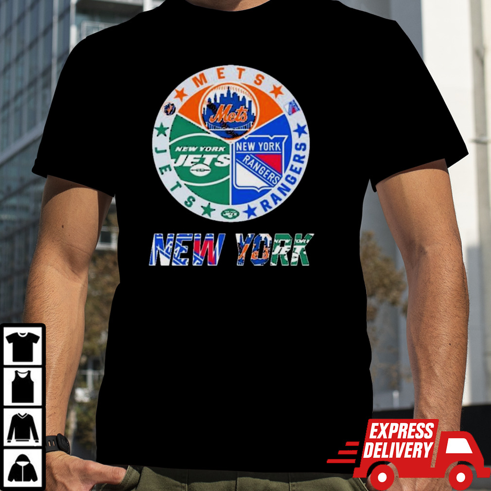 New York Sports Team Mets, Rangers And Jets 2024 Logo shirt