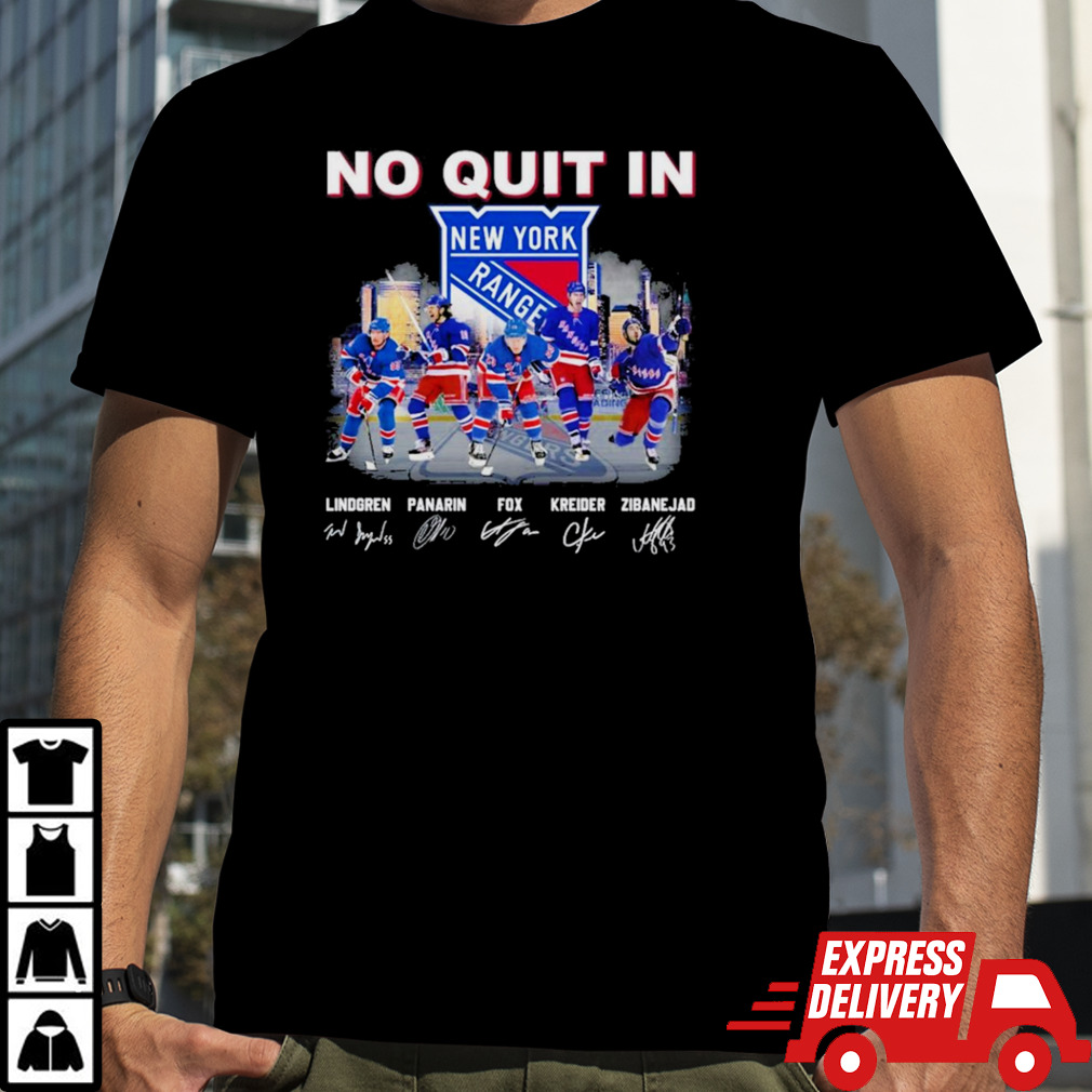 No Quit IN New York Rangers Hockey 2024 Signatures shirt