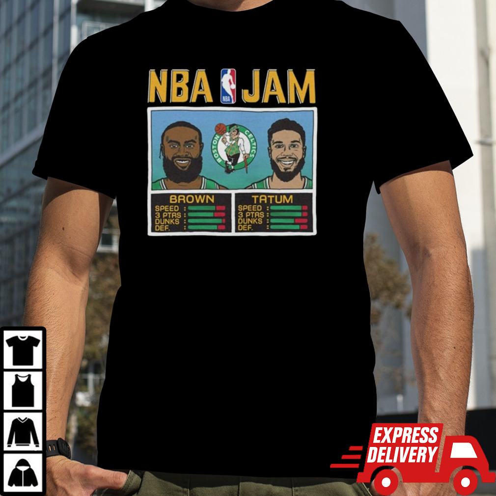 Official Boston Celtics NBA Jam Brown And Tatum 2024 Conference Finals Shirt