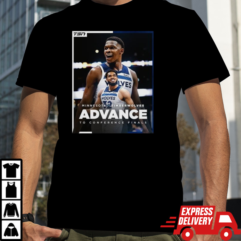 Official Minnesota Timberwolves Advance To 2024 NBA Western Conference Finals Shirt