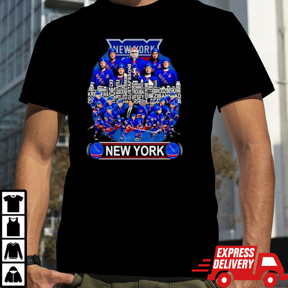 Official New York Rangers Skyline Players Name 2024 Playoffs Shirt