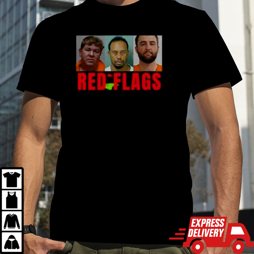 Official Red Flags Scottie Scheffler Tiger Woods John Daly Golf Mugshots Shirt