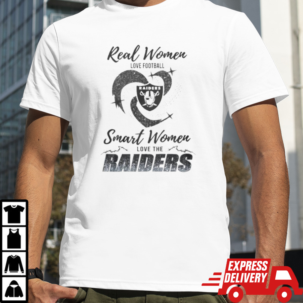 Real Women Love Football Smart Women Love The Las Vegas Raiders 2024 – Perfect Gift For Fans Shirt