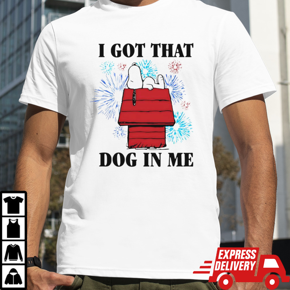 Snoopy i got that dog in me 4th of july shirt