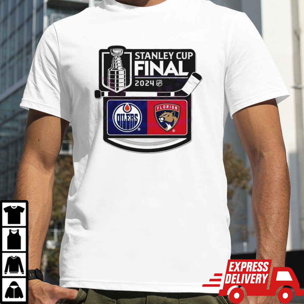 2024 NHL Stanley Cup Oilers vs Panthers Logo Retro Shirt