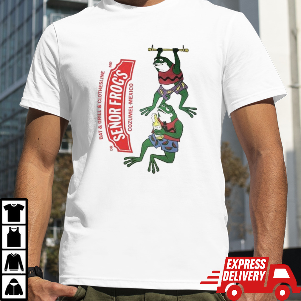 Bar And Grill And Clothesline Senor Frog’s Cozumel Mexico T-shirt