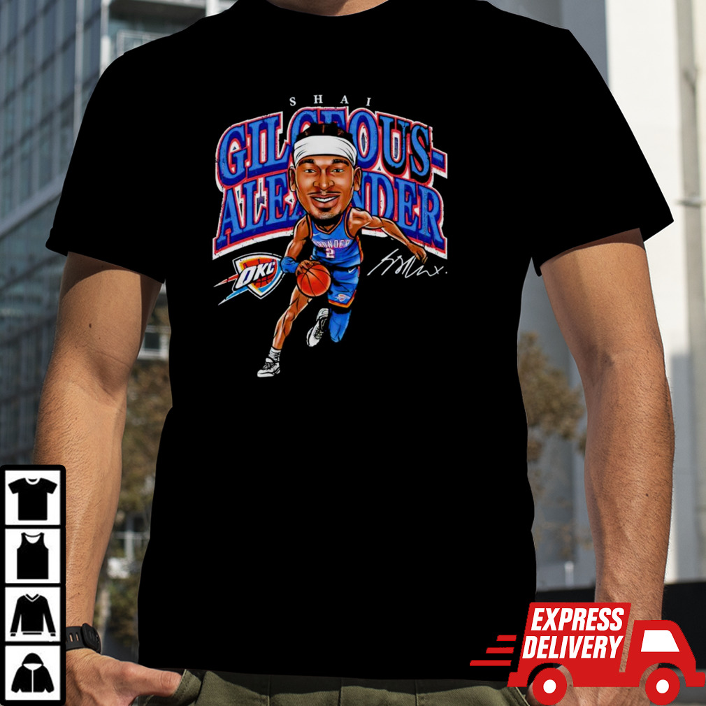 Oklahoma City Thunder Shai Gilgeous-Alexander cartoon shirt