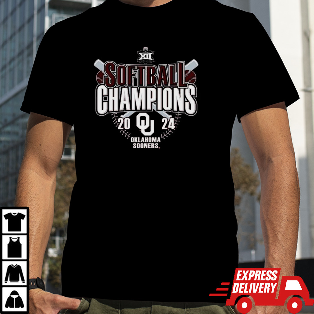 Oklahoma Sooners 2024 Big 12 Softball Conference Tournament Champions Locker Room T-shirt