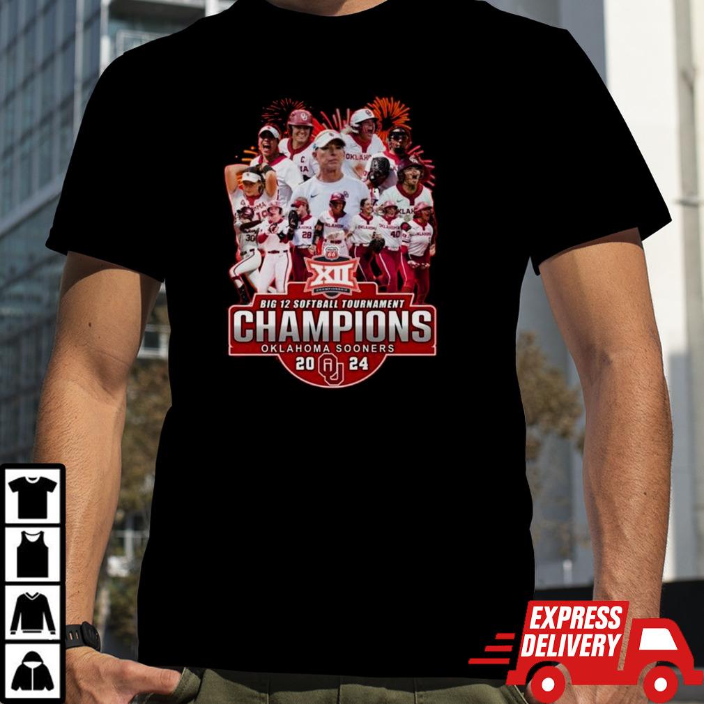 Oklahoma Sooners Big 12 Softball Tournament Champions 2024 T-shirt