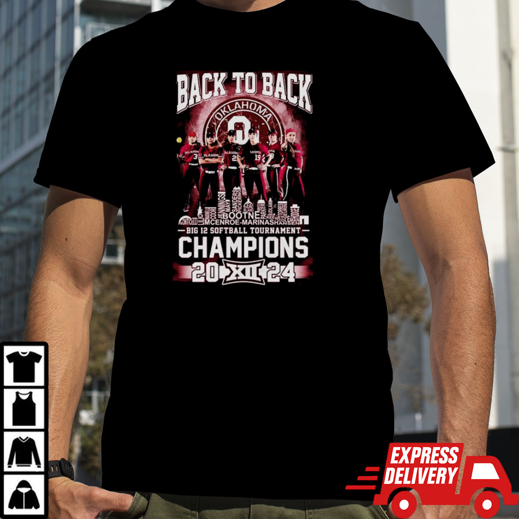 Oklahoma Sooners Champions 2024 Big Softball Tournament Back To Back Skyline shirt