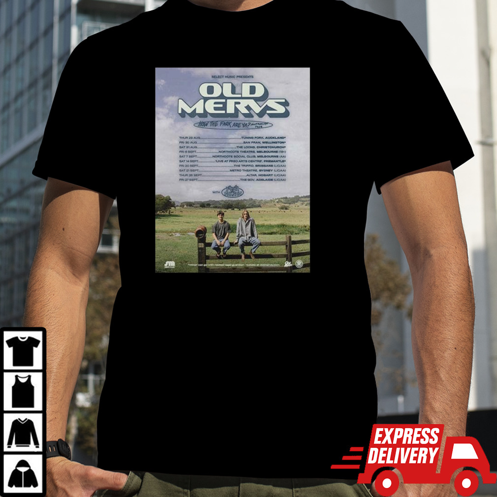 Old Mervs Australia Tour 2024 Schedule List Date shirt