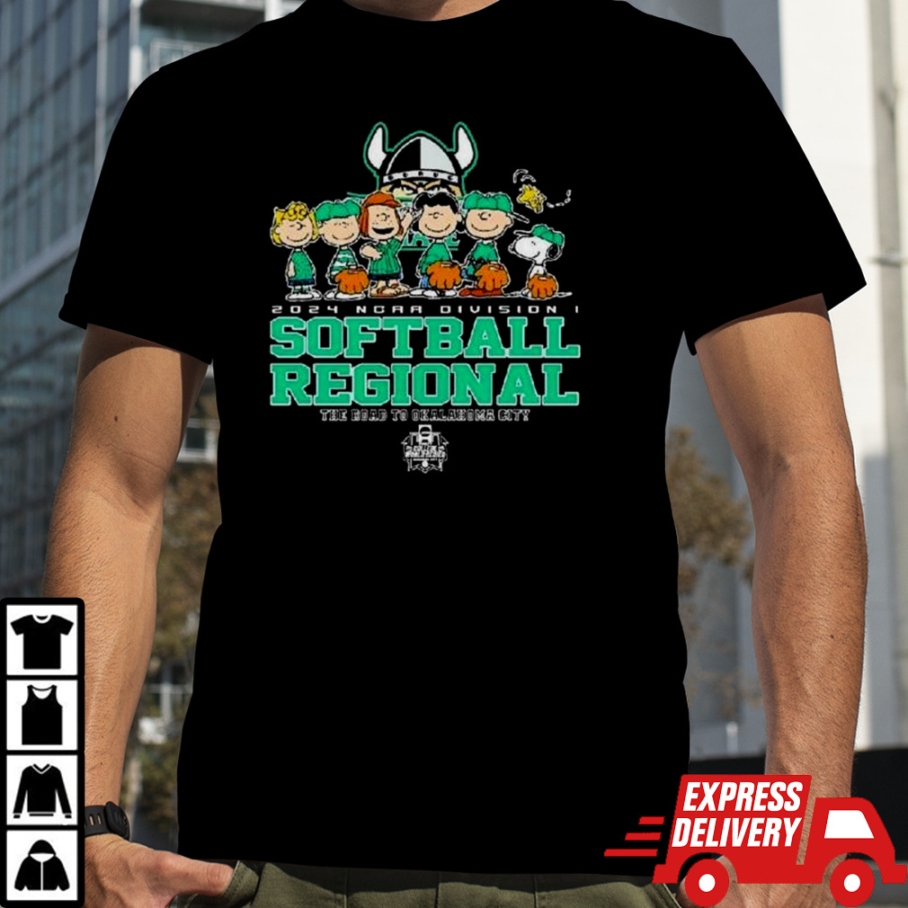 Peanuts Characters 2024 Ncaa Division I Softball Regional Cleveland State Vikings Logo Shirt