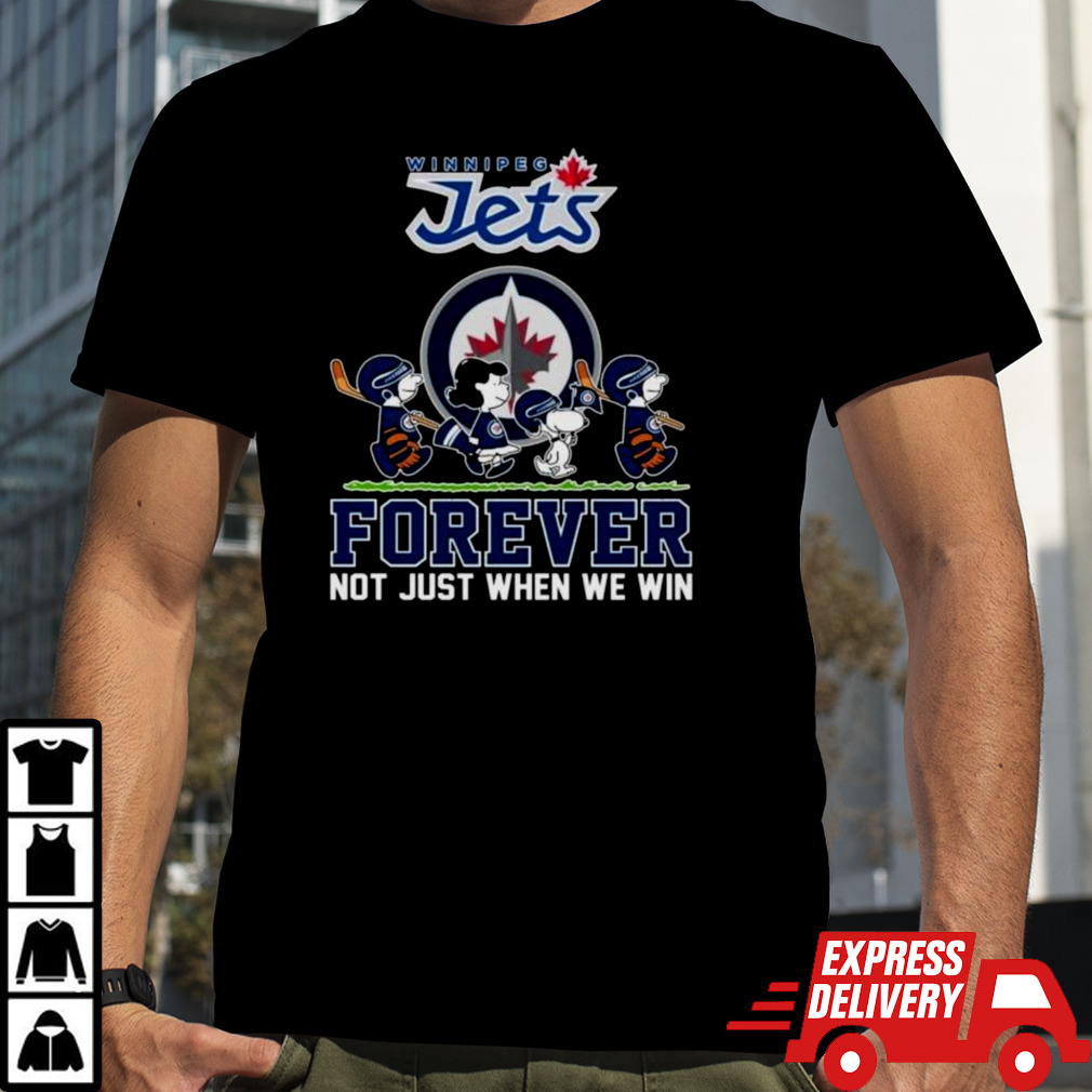 Peanuts Characters Abbey Road Winnipeg Jets Forever Not Just When We Win Shirt