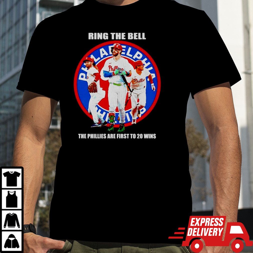 Philadelphia Phillies ring the bell the Phillies are first to 20 wins shirt