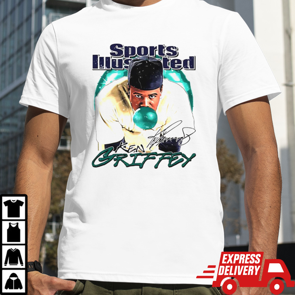 Ken Griffey Jr. Sports Illustrated & Seattle Bubblegum shirt