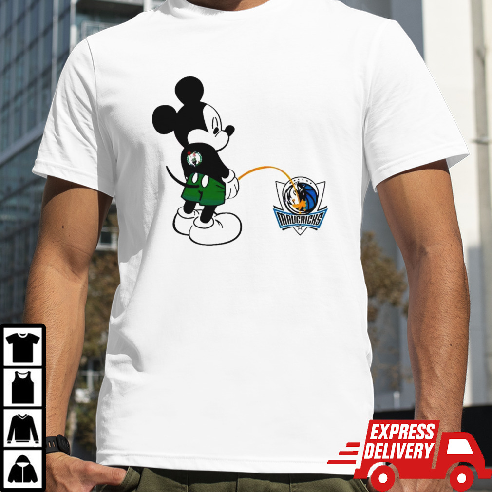 Mickey Boston Celtics Piss On Dallas Mavericks Shirt