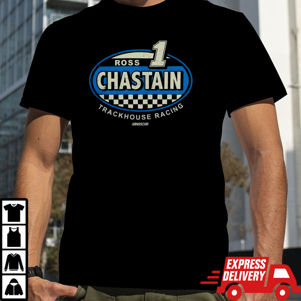 Ross Chastain Checkered Flag Heathered Charcoal Vintage shirt