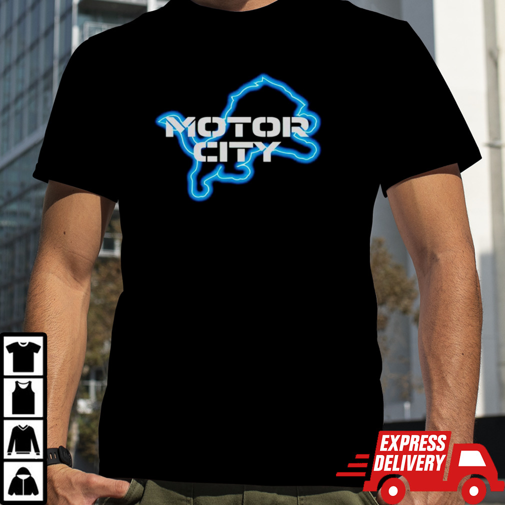 Sam Richardson wearing Detroit Lions Motor City shirt