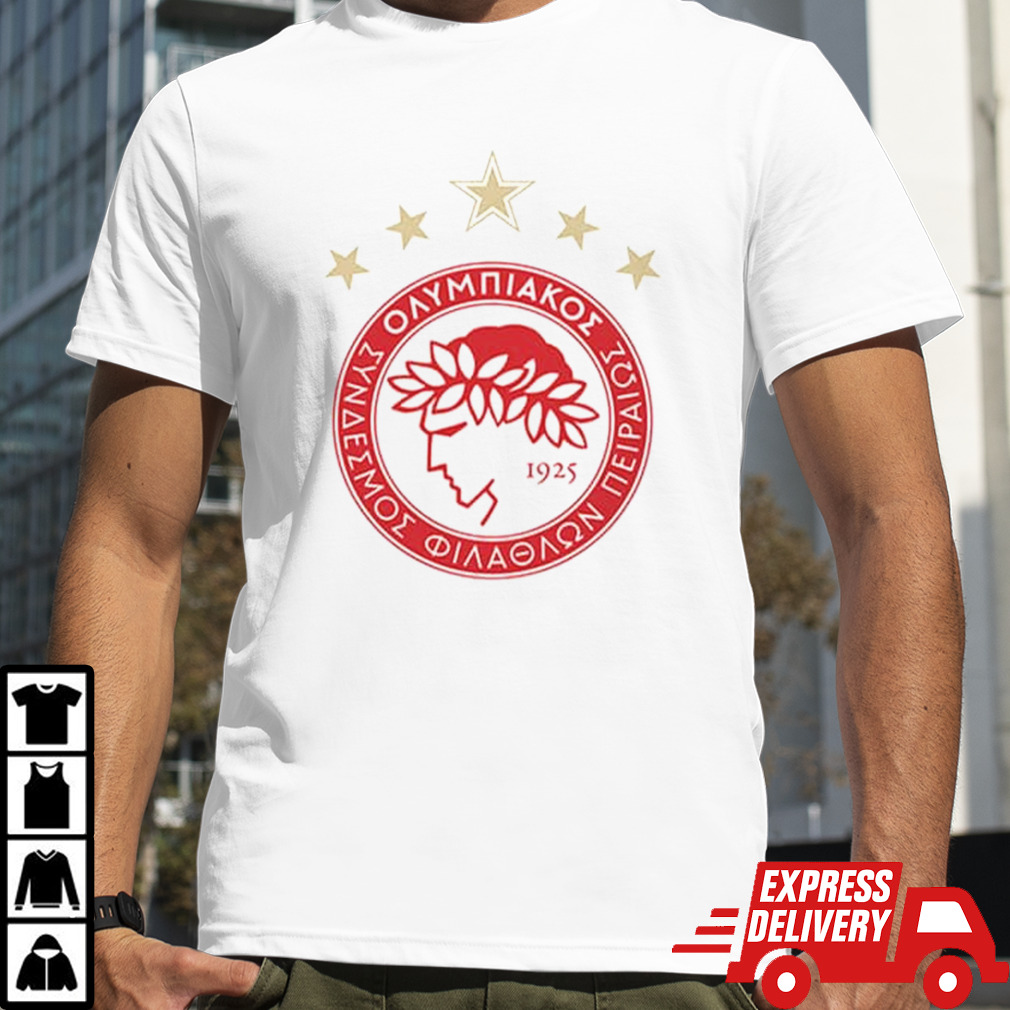 Proud Of Our Olympiacos FC Proud Of Our 47 Championship Titles Proud Of Our First European Trophy Logo Merchandise T-Shirt