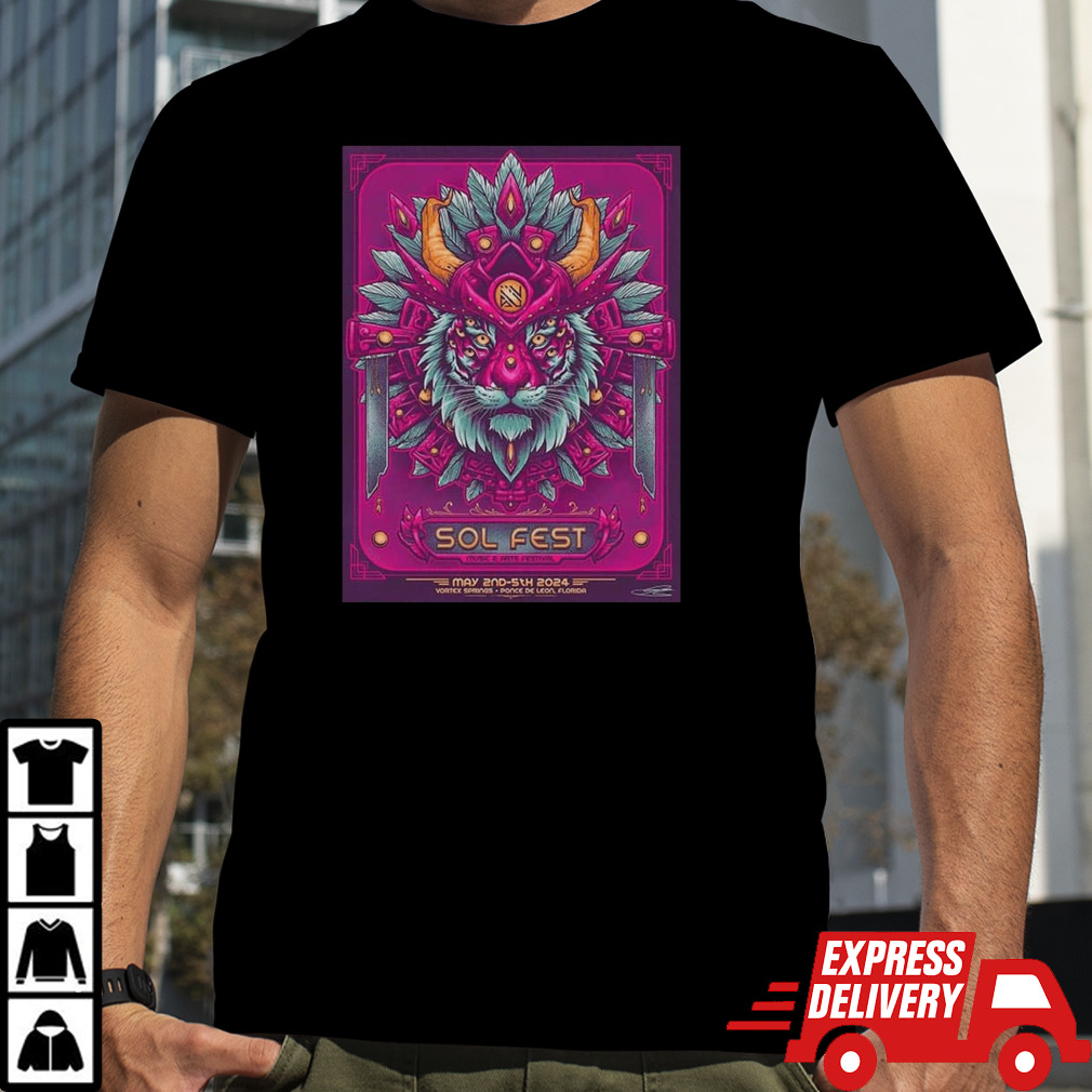 Sol Fest May 2nd 5th 2024 Vortex Springs Ponce De Leon Florida Official Poster T-Shirt