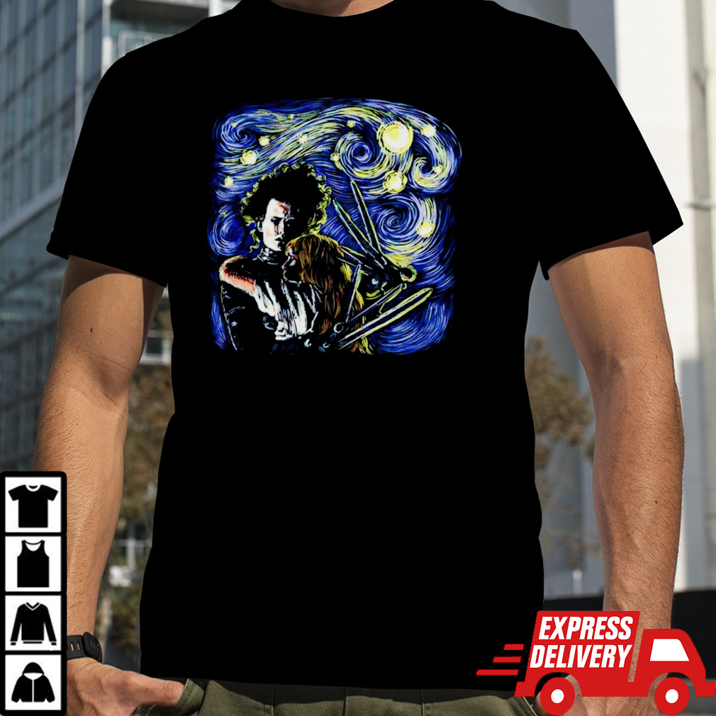 Starry Scissorhands Edward Scissorhands Van Gogh’s Starry Night shirt