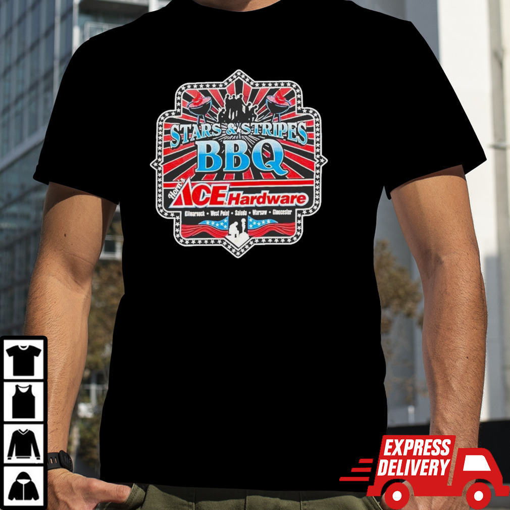 Stars & Stripes BBQ Horn’s ACE Hardware shirt