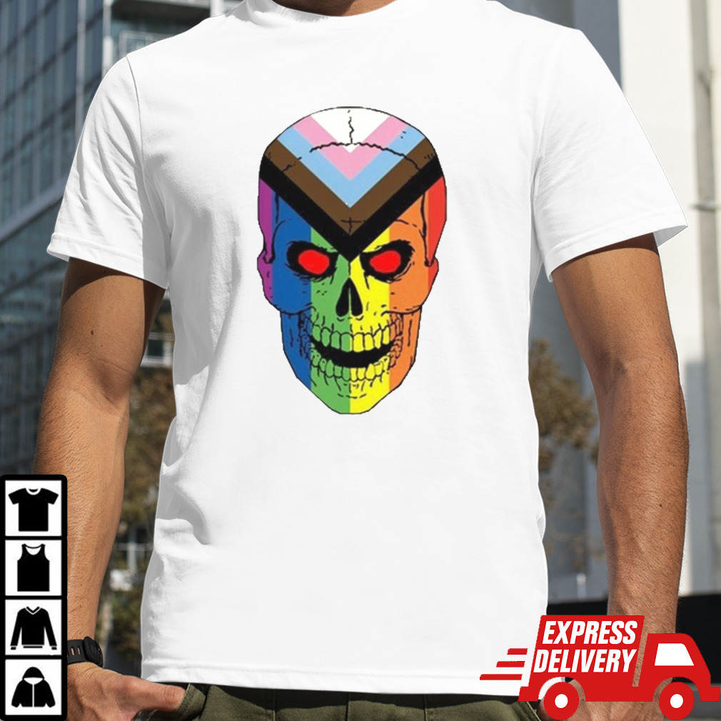 Stone Cold Pride colorful skull shirt