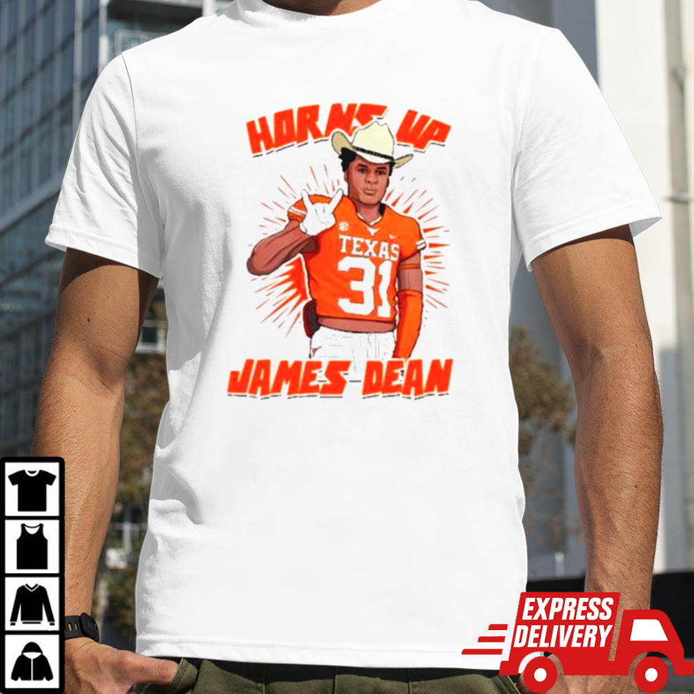 Texas 32 Horns Up James Dean Shirt