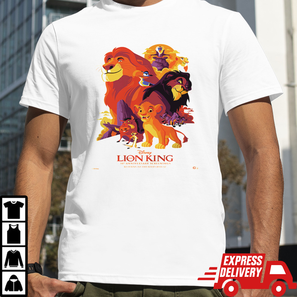 The Lion King Disney 30th Anniversary Screenings Returns To Theaters July 12 2024 shirt