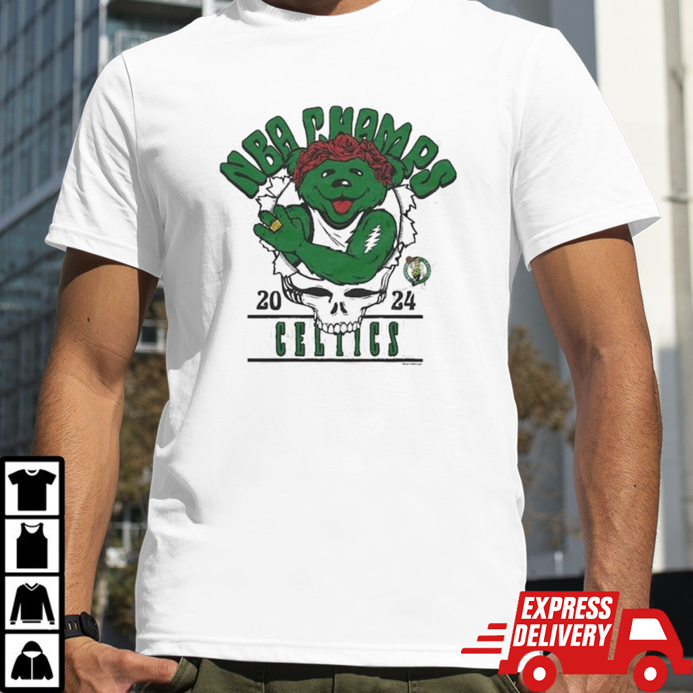 Boston Celtics 2024 NBA Finals Champions Grateful Dead Tri-Blend Shirt