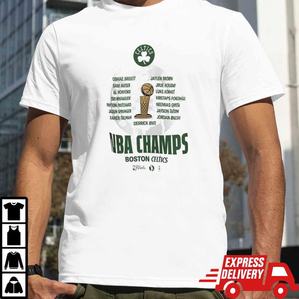 Boston Celtics Nike 2024 NBA Finals Champions Celebration Roster Shirt