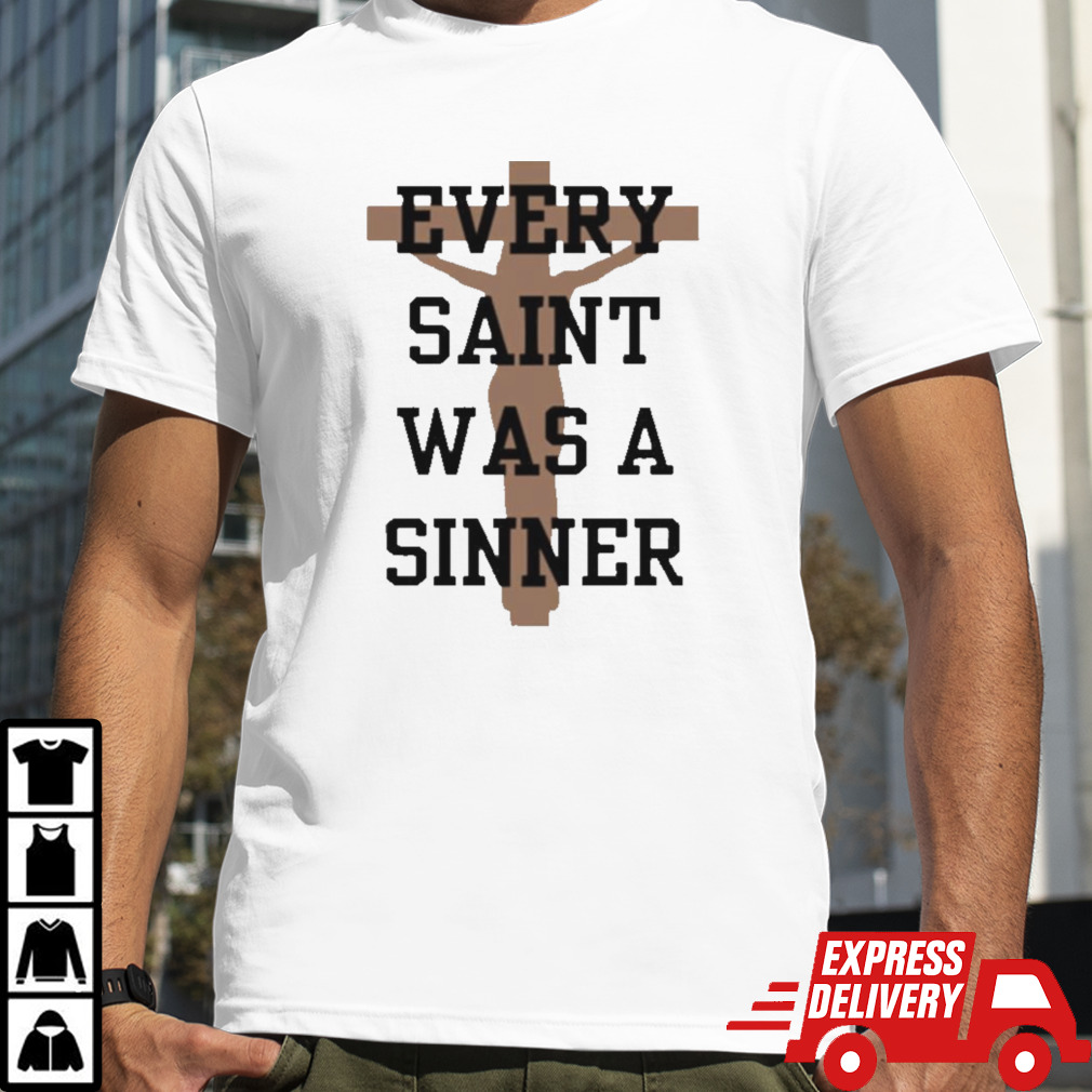 Chris Brown Wearing Every Saint Was A Sinner Shirt