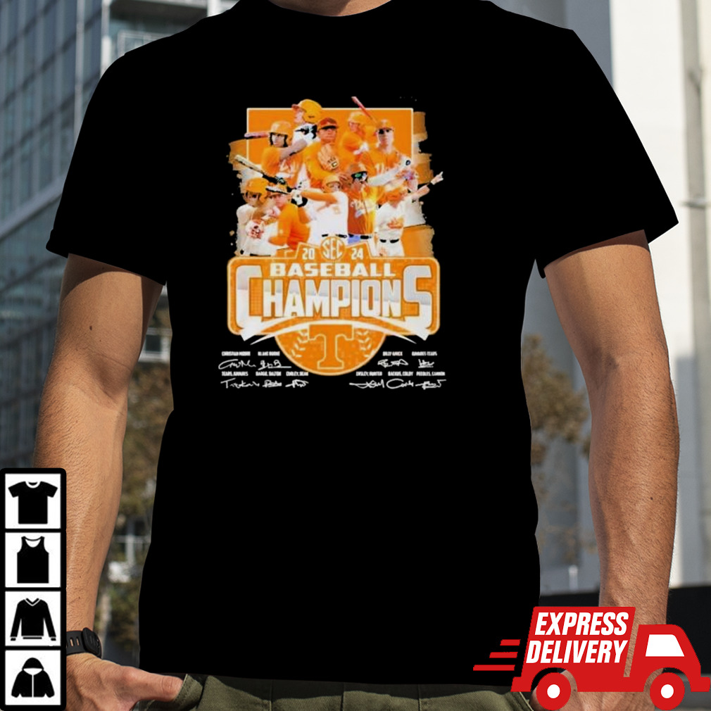 Tennessee Volunteers Team 2024 SEC Baseball Champions Signatures shirt