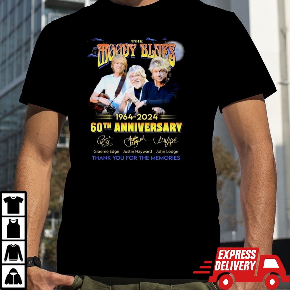 The Moody Blues 1964-2024 60th Anniversary Thank You For The Memories Signatures Shirt