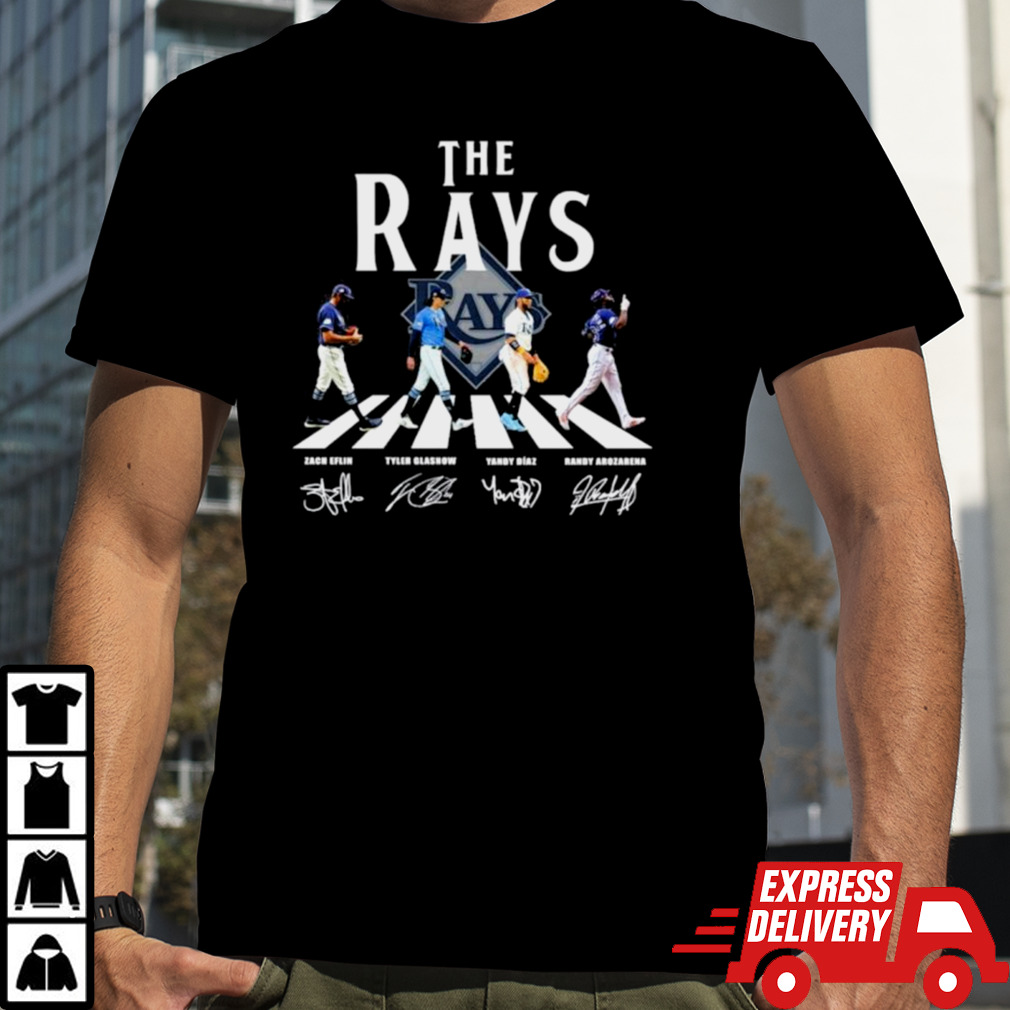 The Rays Abbey Road Zach Eflin Tyler Glasnow Yandy Diaz And Randy Arozarena Signatures Shirt