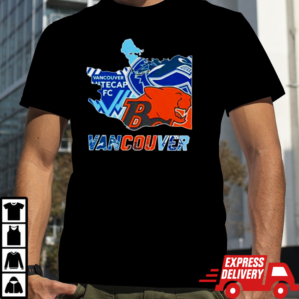 Vancouver Map Sports Teams Logo  shirt