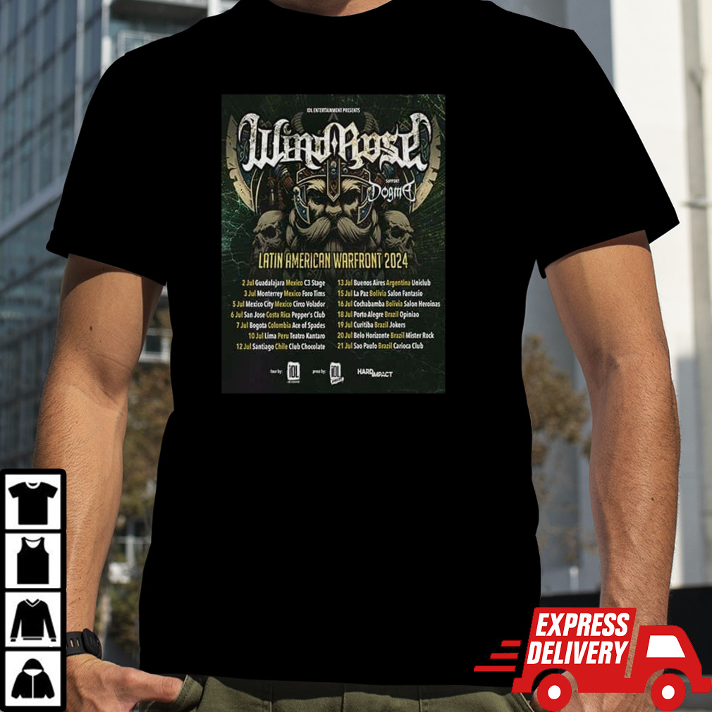 Wind Rose Latin American Warfront 2024 Schedule List Date T-Shirt