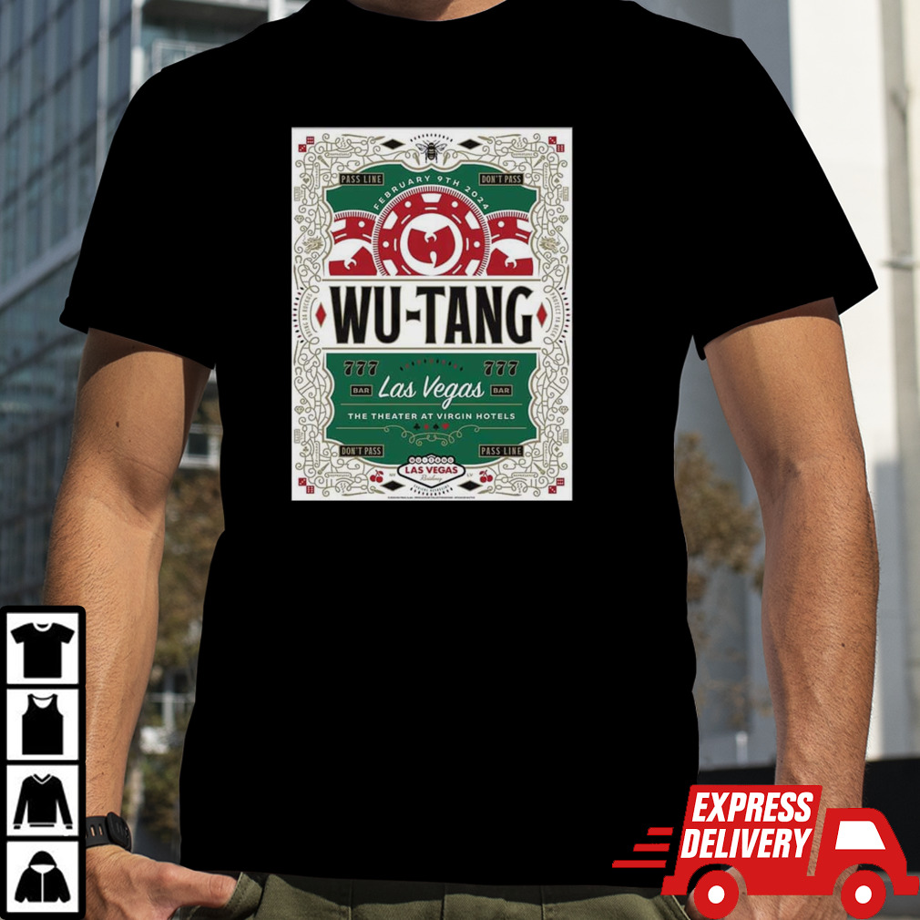 Wu-Tang Clan Las Vegas February 9 2024 Pass Line Don’t Pass The Theater At Virgin Hotels T-Shirt