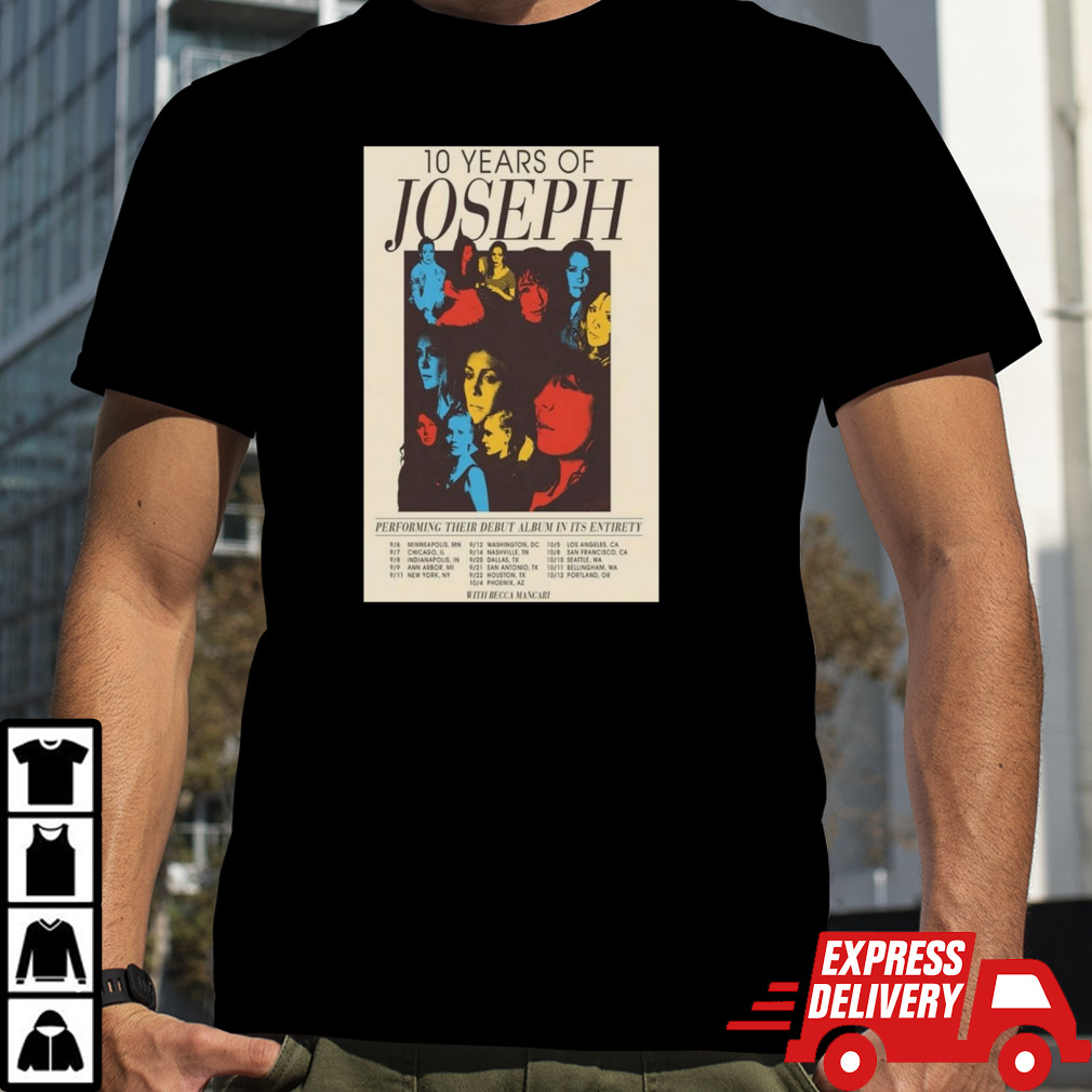 10 Years of Joseph Tour 2024 Poster Shirt