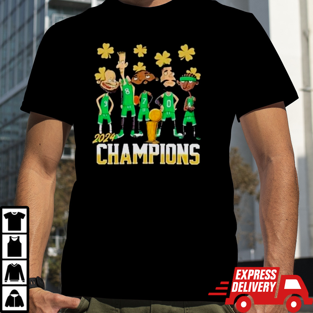 2024 Boston Celtic Champions Team Cartoon shirt