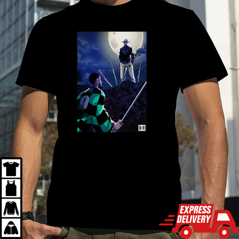 2024 NBA Finals Boston Celtics Vs Dallas Mavericks Head To Head In The Demon Slayer Style Tanjiro Vs Muzan Poster shirt