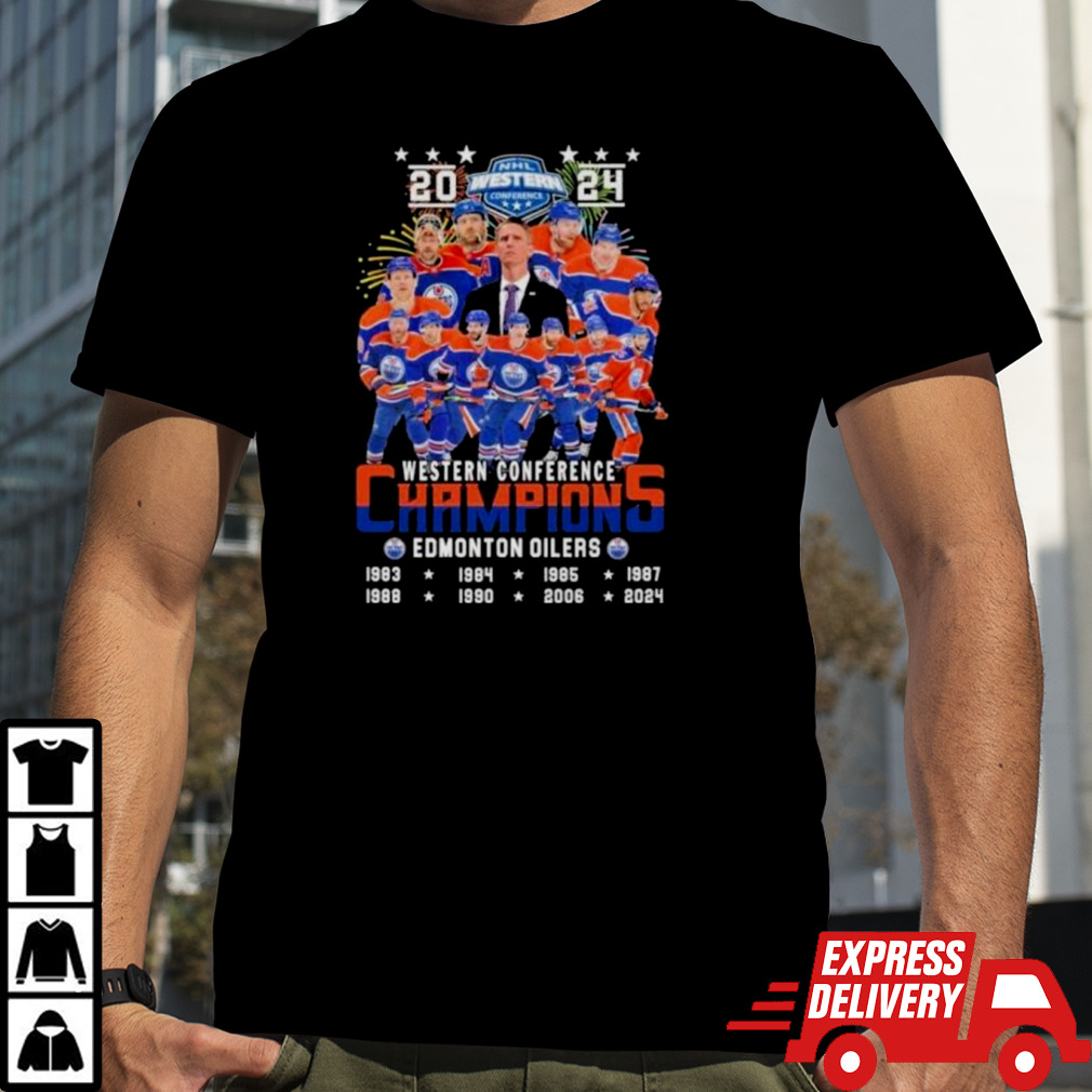 2024 NHL Western Conference Champions Edmonton Oilers 8X T-Shirt