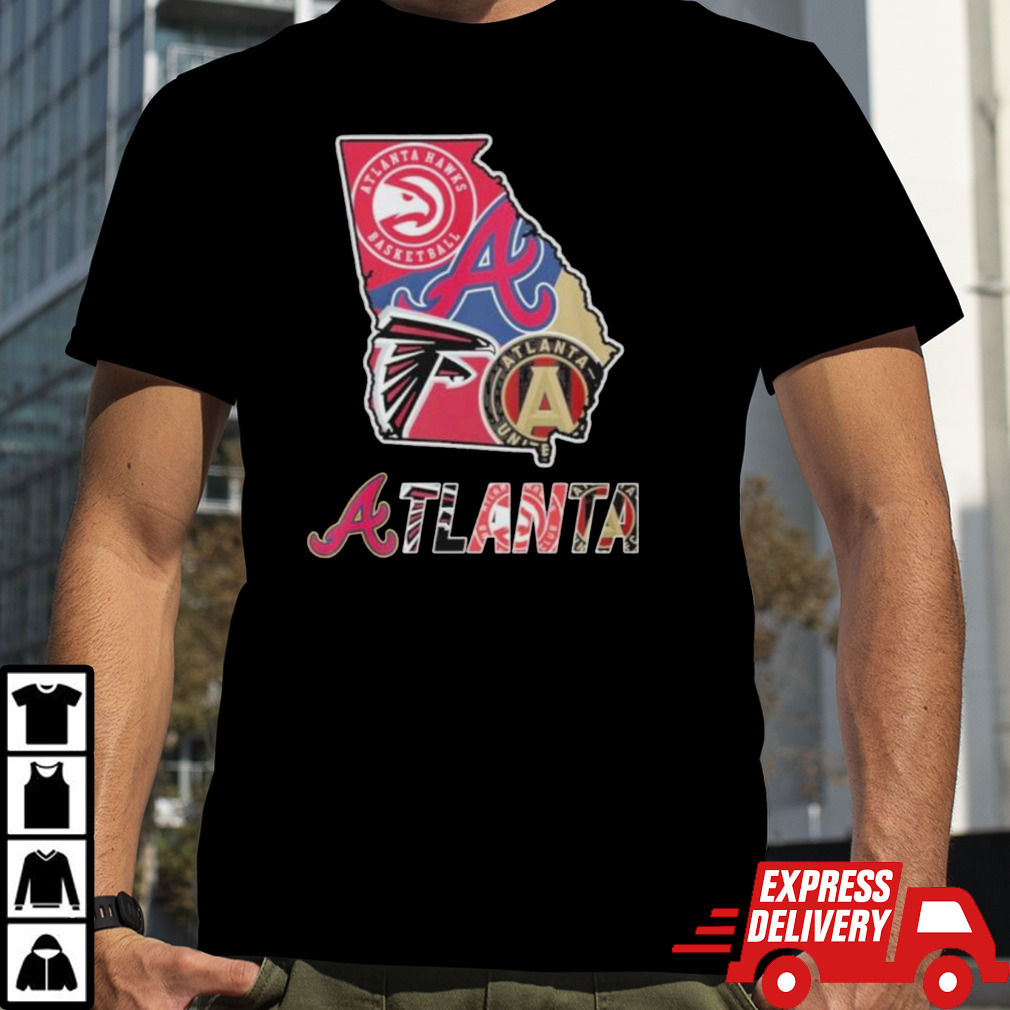 Atlanta Map Sports Teams Logo Shirt