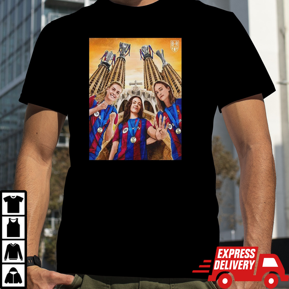 Barcelona Win The UWCL And Complete The Quadruple UEFA Women’s Champions League 2024 shirt