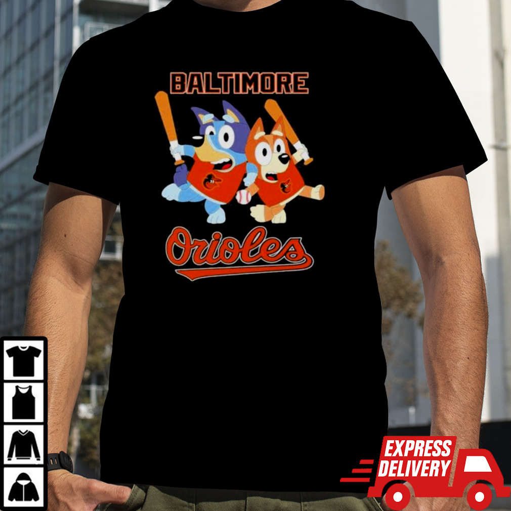 Bluey Baltimore Orioles Baseball Shirt