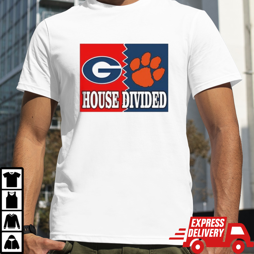 Georgia Bulldogs Vs Clemson Tigers House Divided 2024 Shirt