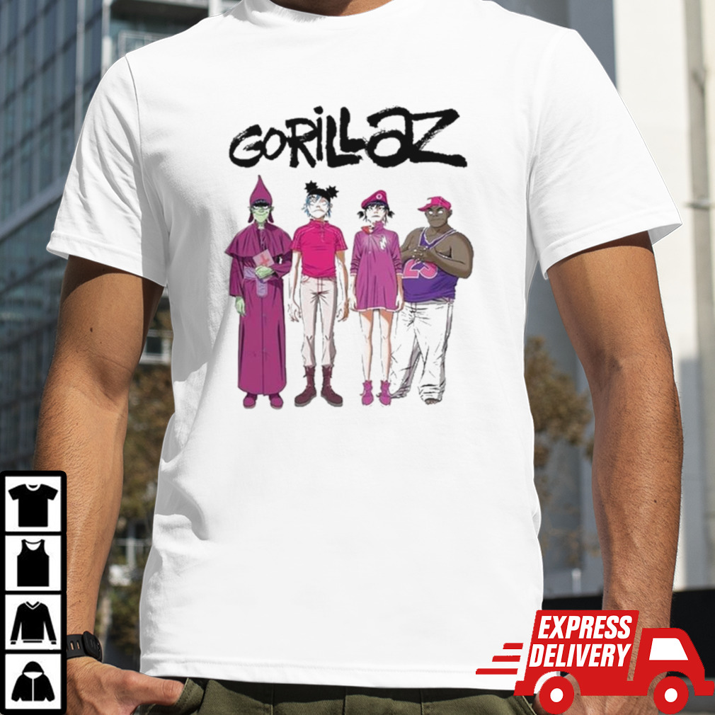 Gorillaz Cracker Island Standing Group T-shirt